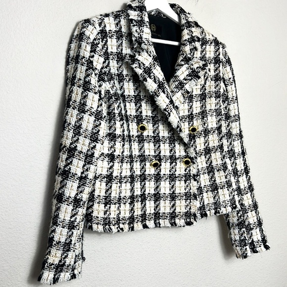 House of Harlow 1960 Black & White Tweed Jacket - Picture 3 of 7
